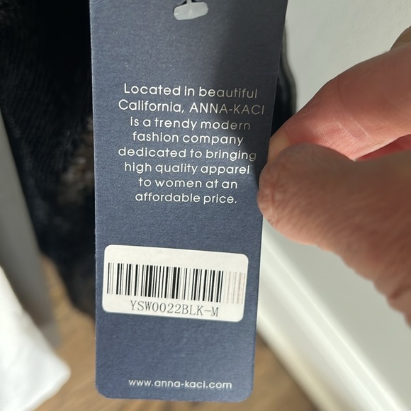 NEW Anna-Kaci Shimmering Spaghetti Strap Tank Black Sequin Size Medium - Picture 6 of 6